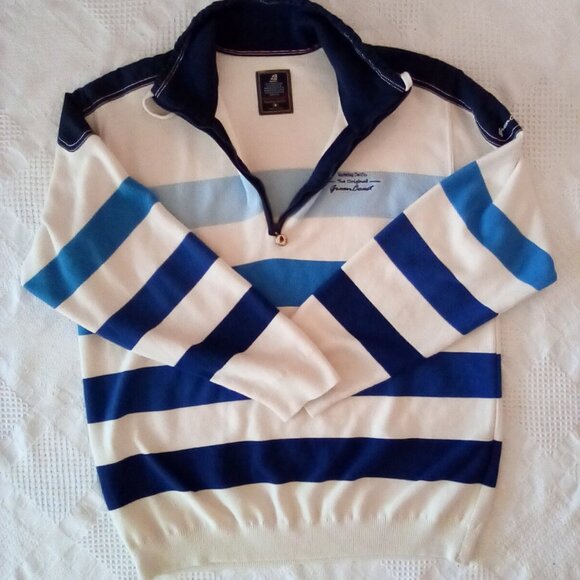 Green Coast Yachting Cotton Pullover Italy Size L - Picture 6 of 16